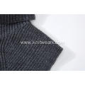 Women's Knitted Turtleneck Sleeveless Side Slit Pullover